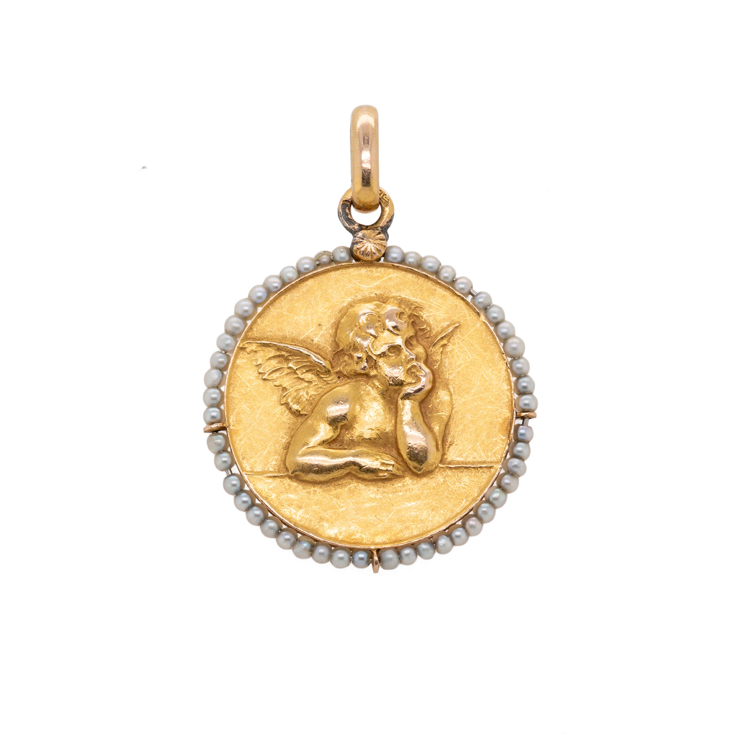 Cupid Pendant-Charlotte Sayers Antique Jewellery