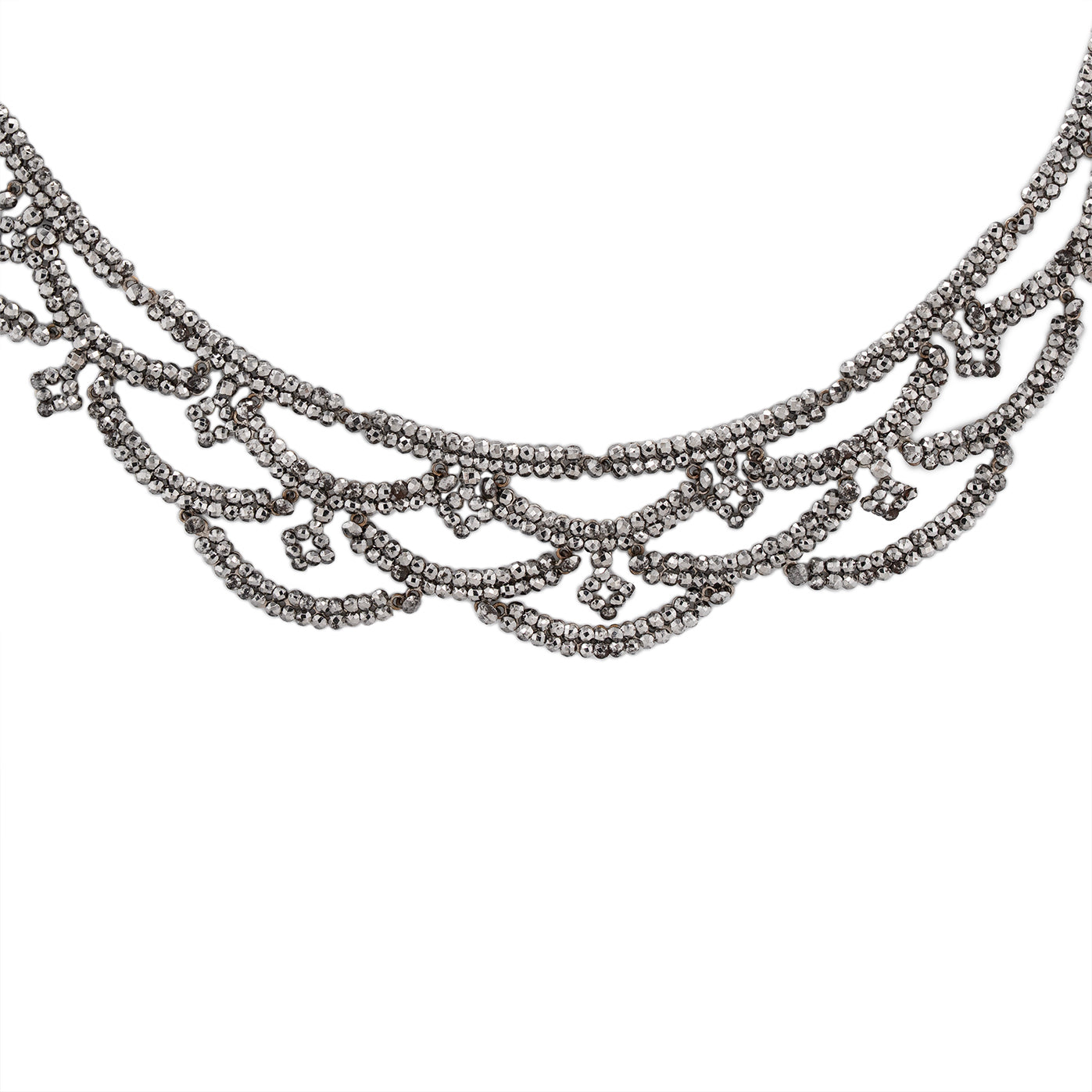 Cut Steel Necklace-Charlotte Sayers Antique Jewellery
