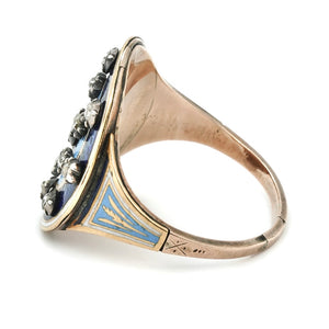 Georgian Enamel and Diamond Ring