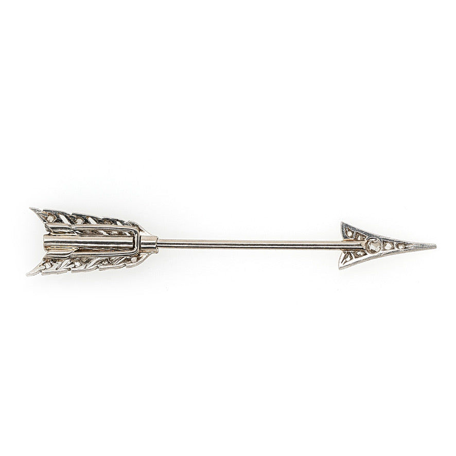 Edwardian Diamond Arrow Pin