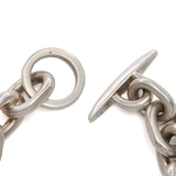 Danish Chunky Silver Chain Link Bracelet-Charlotte Sayers Antique Jewellery