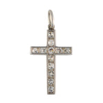 Deco Diamond Cross Pendant-Charlotte Sayers Antique Jewellery