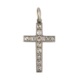 Deco Diamond Cross Pendant-Charlotte Sayers Antique Jewellery