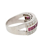 Deco Ruby Diamond Ring-Charlotte Sayers Antique Jewellery