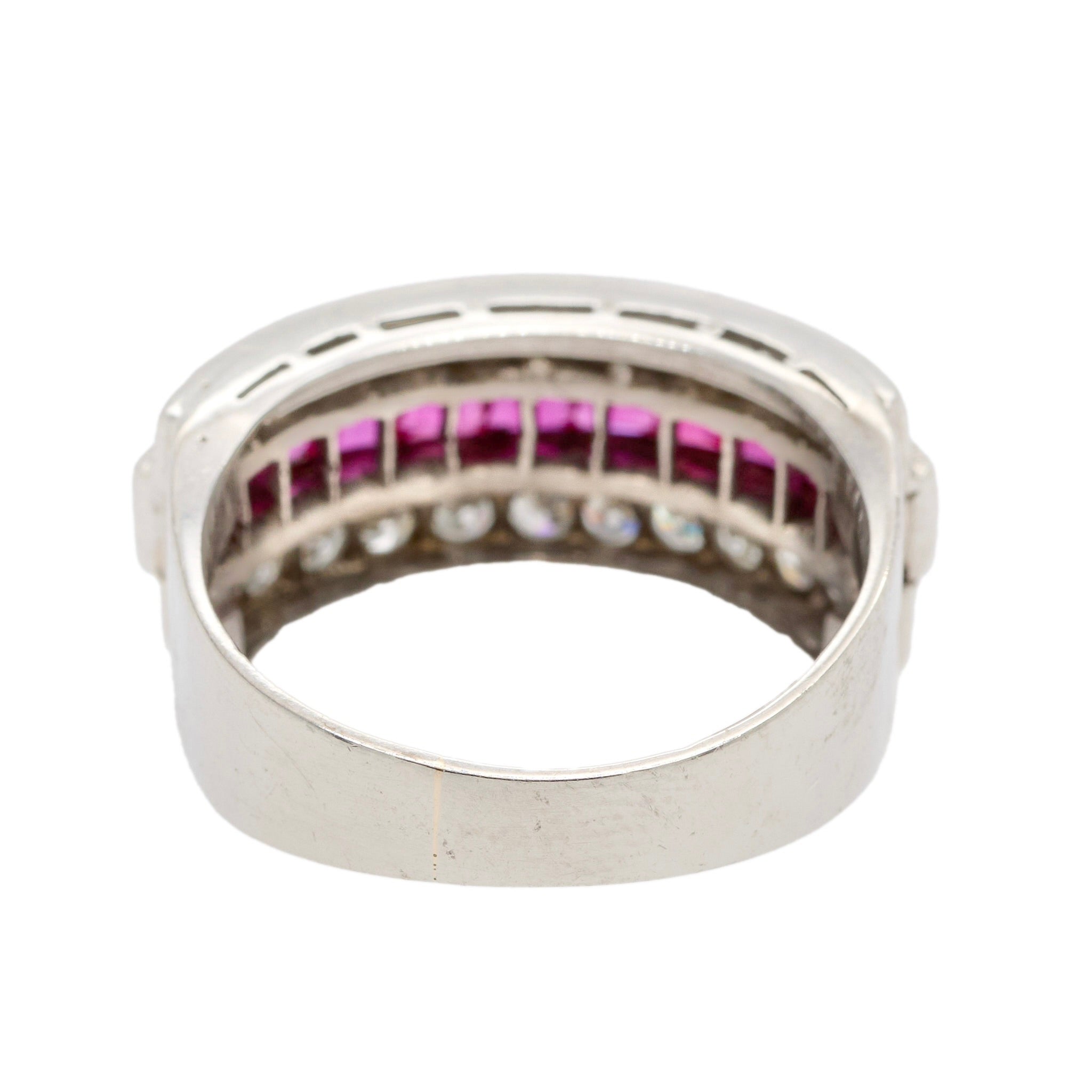 Deco Ruby Diamond Ring-Charlotte Sayers Antique Jewellery