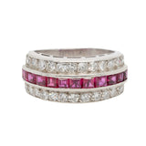 Deco Ruby Diamond Ring-Charlotte Sayers Antique Jewellery