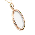 Demantoid Garnet Diamond Pendant-Charlotte Sayers Antique Jewellery