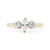 Diamond 3 Stone Ring-Charlotte Sayers Antique Jewellery