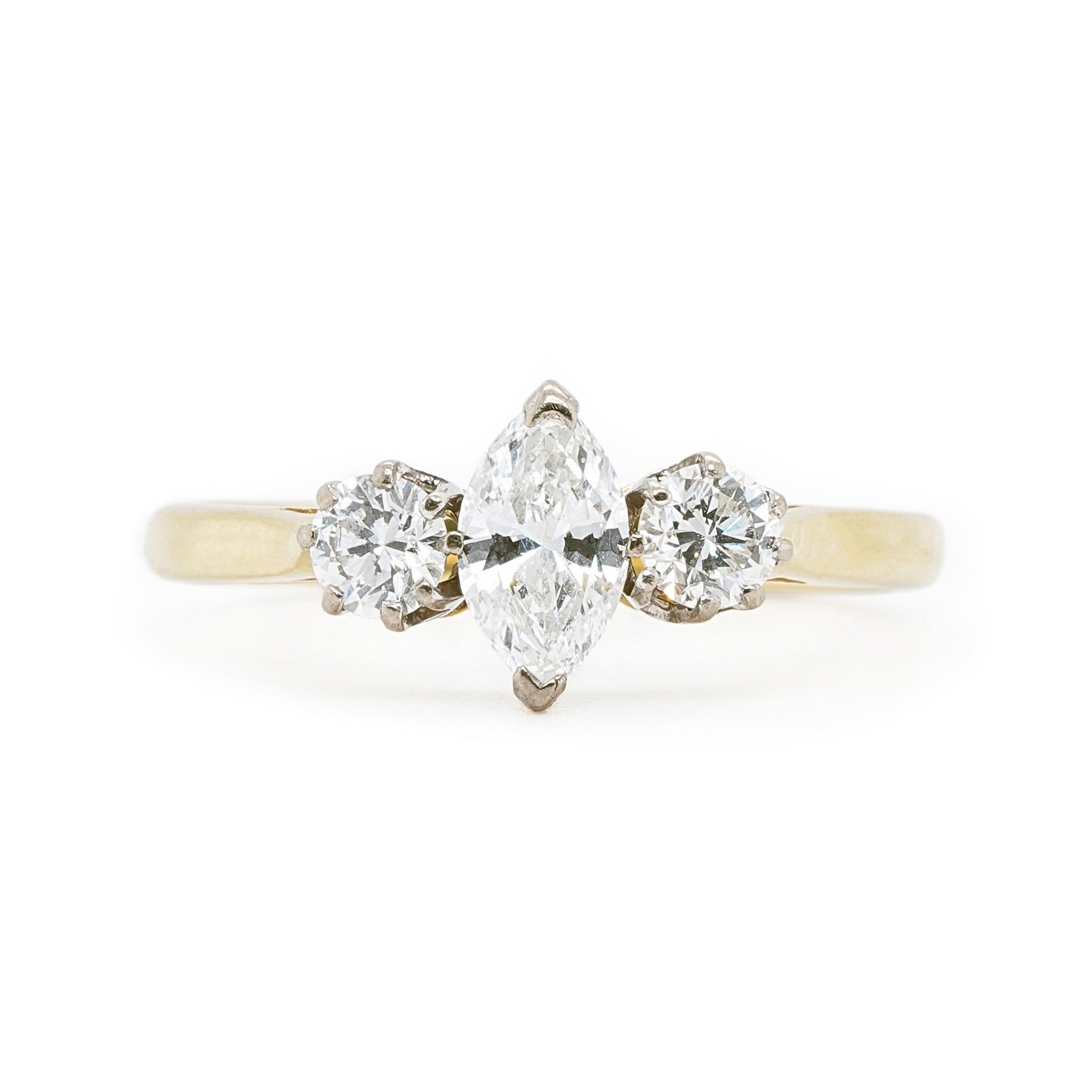 Diamond 3 Stone Ring-Charlotte Sayers Antique Jewellery