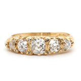 Diamond 5 Stone Ring-Charlotte Sayers Antique Jewellery