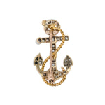 Diamond Anchor Brooch-Charlotte Sayers Antique Jewellery