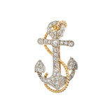 Diamond Anchor Brooch-Charlotte Sayers Antique Jewellery
