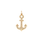 Diamond Anchor Pendant-Charlotte Sayers Antique Jewellery