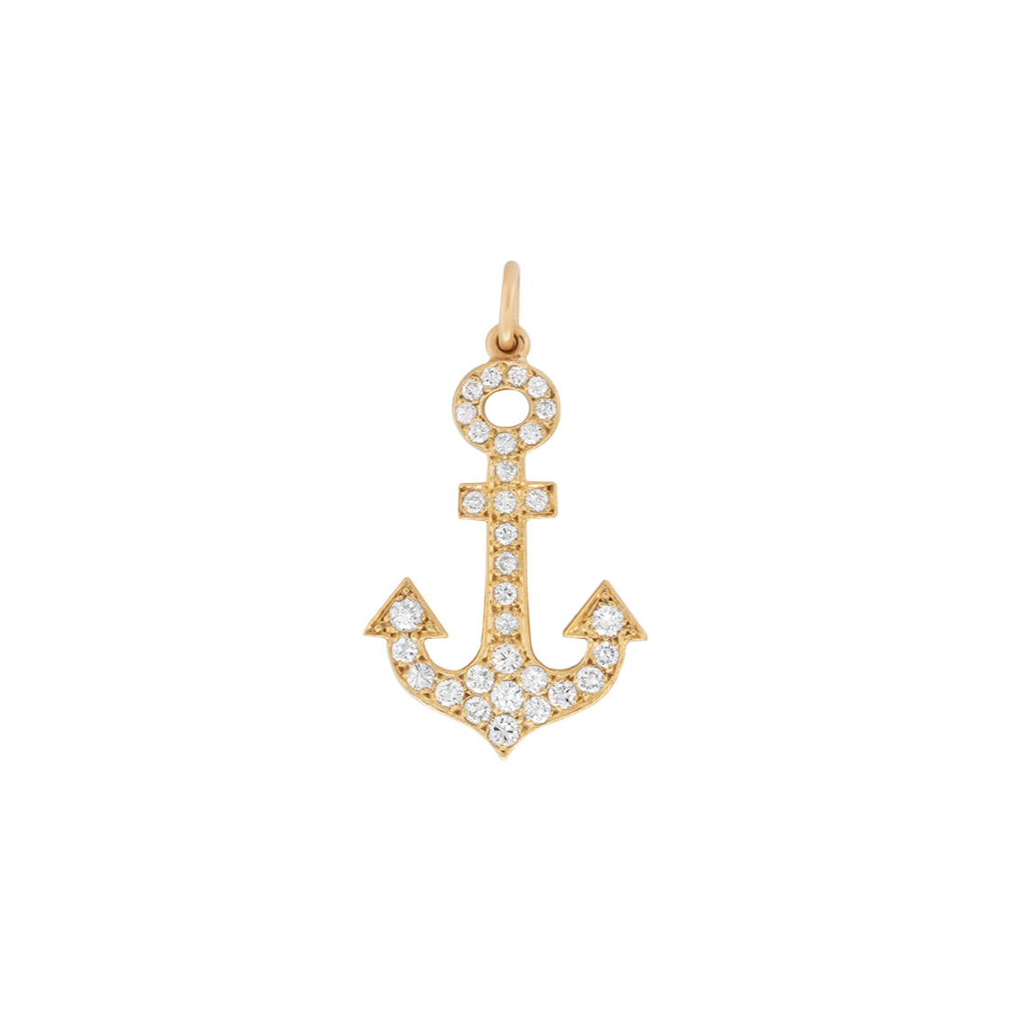 Diamond Anchor Pendant-Charlotte Sayers Antique Jewellery