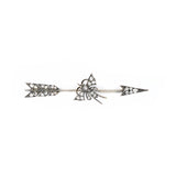 Diamond Arrow and Butterfly Brooch-Charlotte Sayers Antique Jewellery