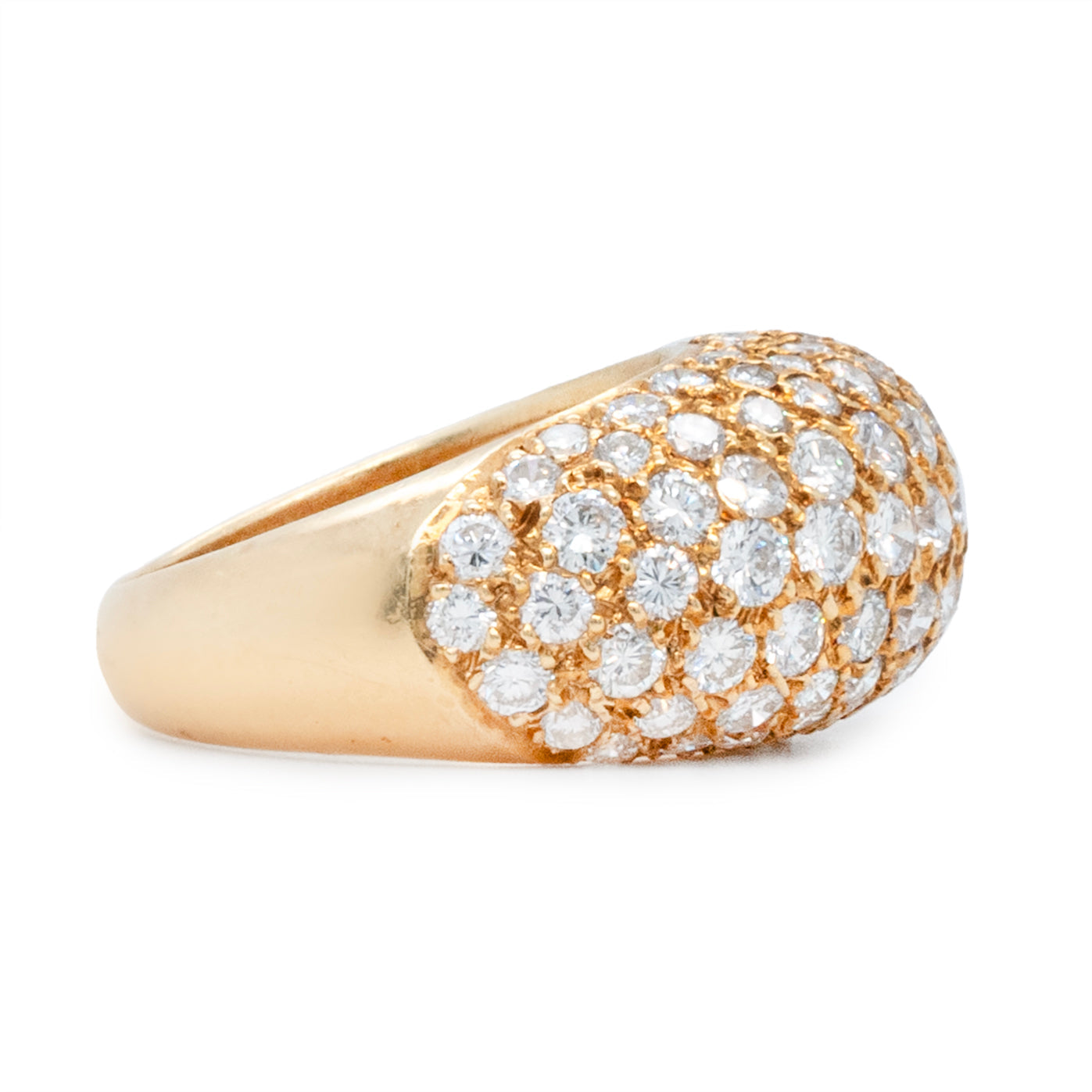 Diamond Bombé Ring-Charlotte Sayers Antique Jewellery