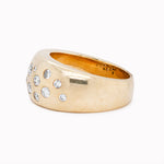 Diamond Bombé Ring-Charlotte Sayers Antique Jewellery