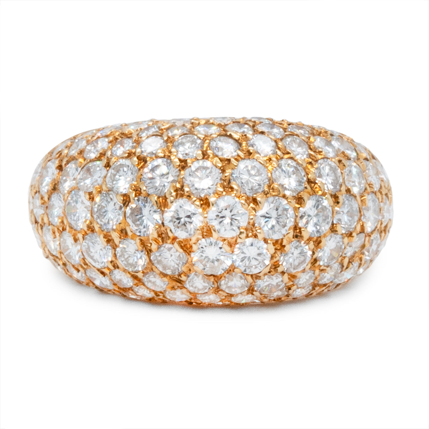 Diamond Bombé Ring-Charlotte Sayers Antique Jewellery