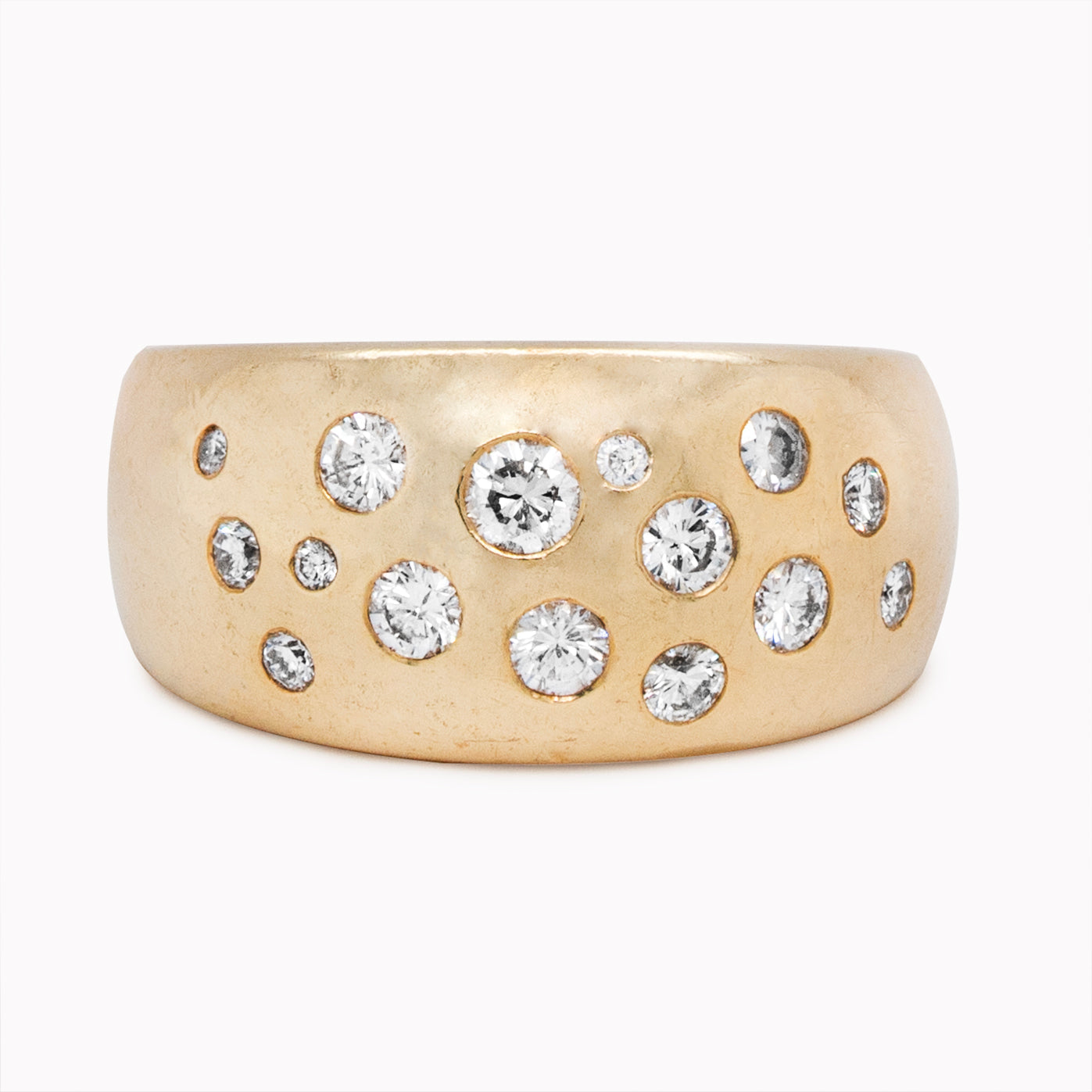 Diamond Bombé Ring-Charlotte Sayers Antique Jewellery