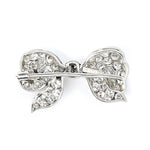 Diamond Bow Brooch-Charlotte Sayers Antique Jewellery