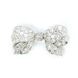 Diamond Bow Brooch-Charlotte Sayers Antique Jewellery