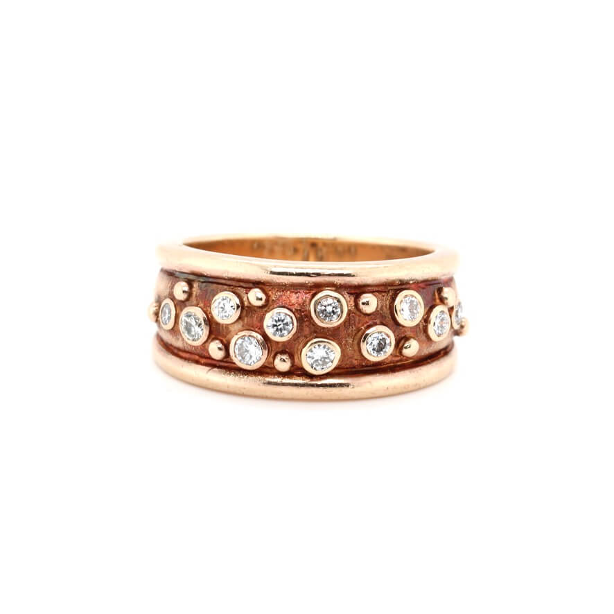 Diamond Bubble Ring-Charlotte Sayers Antique Jewellery