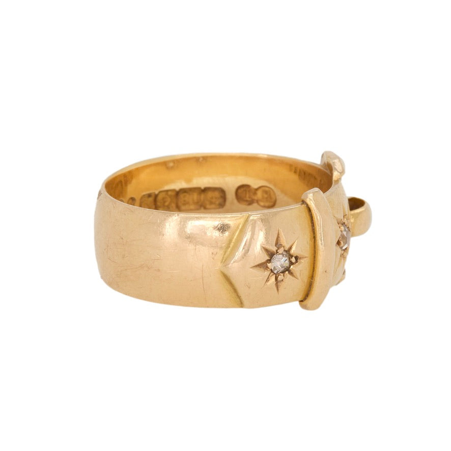 Diamond Buckle Ring-Charlotte Sayers Antique Jewellery