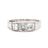 Diamond Carré Cut Ring-Charlotte Sayers Antique Jewellery