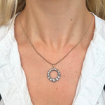 Diamond Circle Pendant-Charlotte Sayers Antique Jewellery