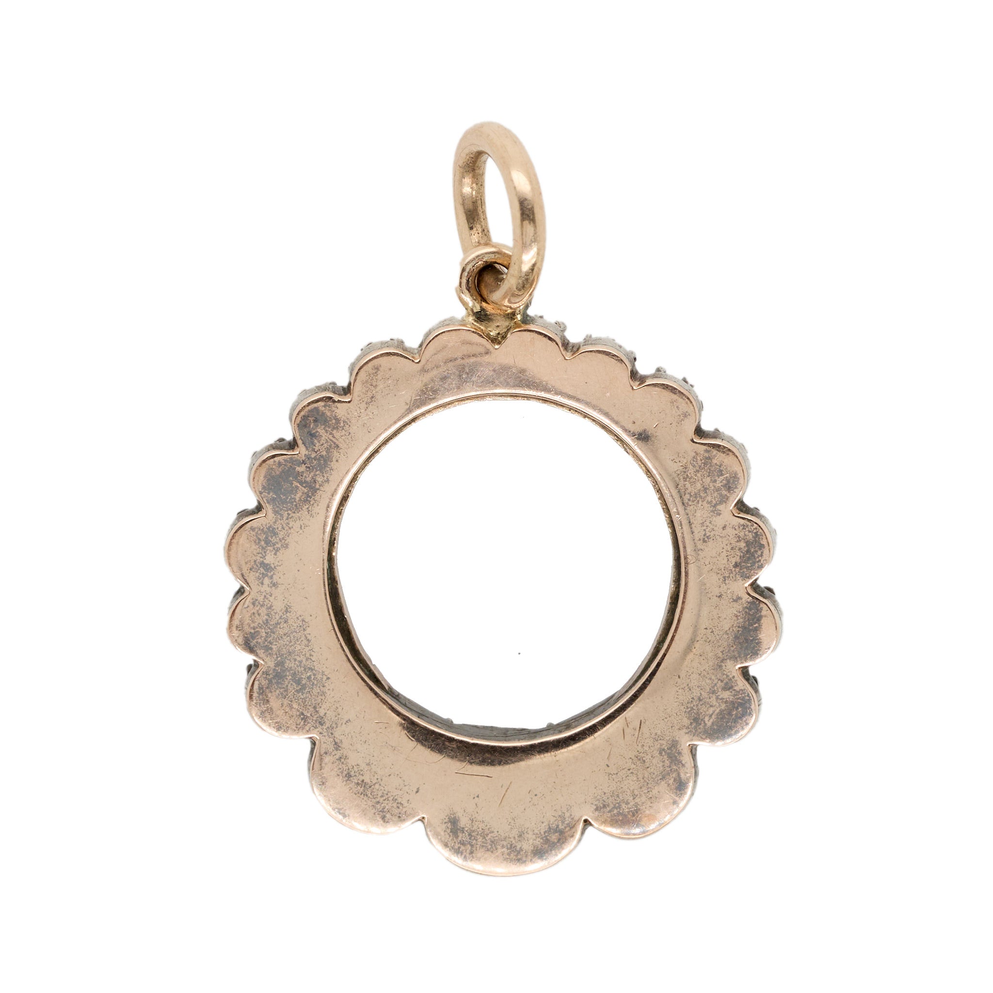 Diamond Circle Pendant-Charlotte Sayers Antique Jewellery