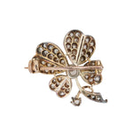 Diamond Clover Brooch-Charlotte Sayers Antique Jewellery