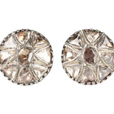 Diamond Cluster Earrings-Charlotte Sayers Antique Jewellery