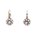 Diamond Cluster Earrings-Charlotte Sayers Antique Jewellery