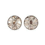 Diamond Cluster Earrings-Charlotte Sayers Antique Jewellery