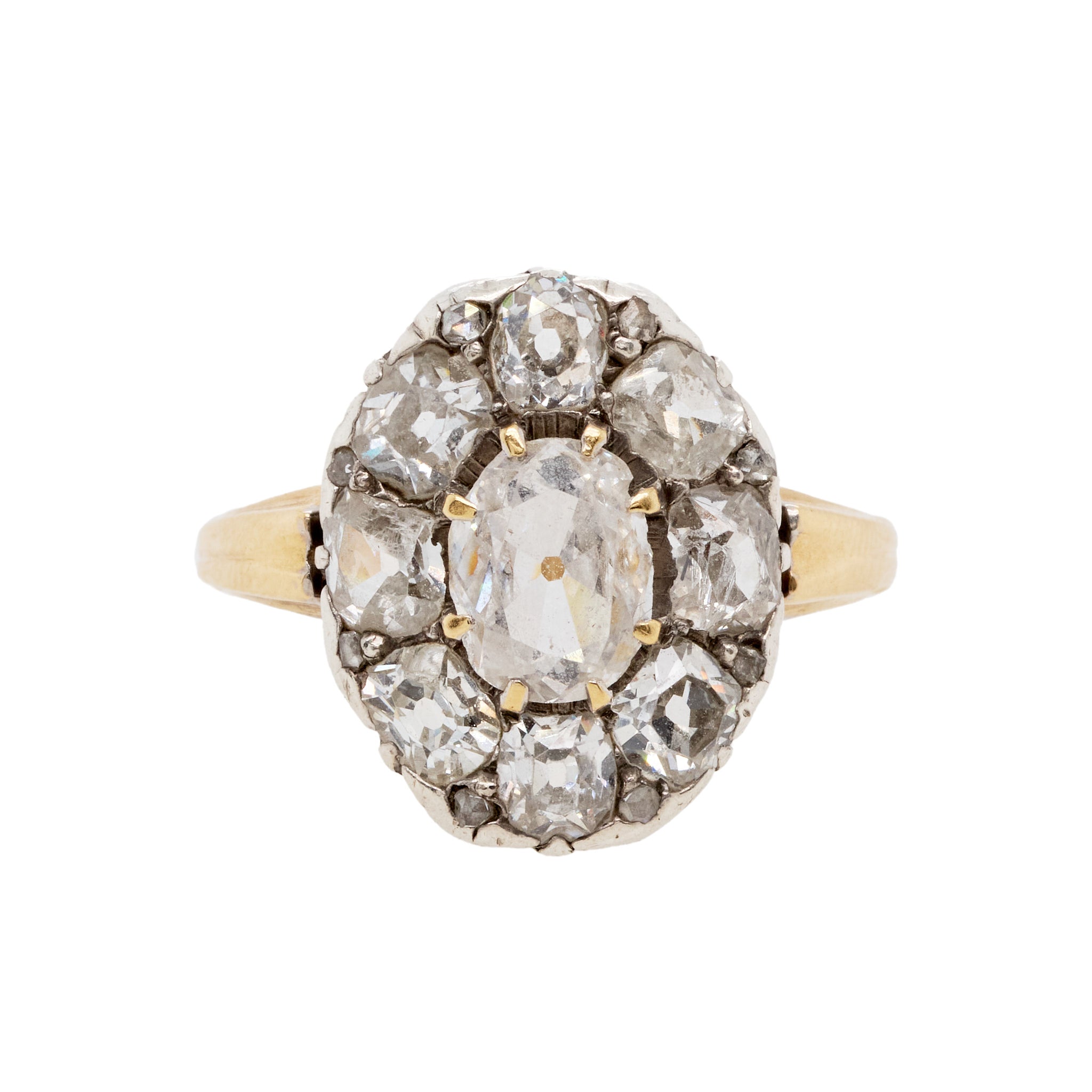 Diamond Cluster Ring-Charlotte Sayers Antique Jewellery