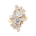 Diamond Cocktail Ring-Charlotte Sayers Antique Jewellery