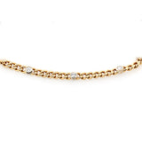 Diamond Curb Bracelet-Charlotte Sayers Antique Jewellery