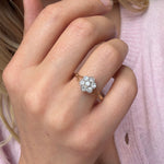 Diamond Daisy Cluster Ring-Charlotte Sayers Antique Jewellery