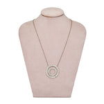 Diamond Double Circle Necklace-Charlotte Sayers Antique Jewellery