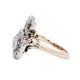 Diamond Double Heart Ring-Charlotte Sayers Antique Jewellery