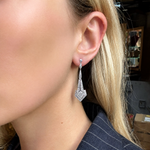 Diamond Drop Earrings-Charlotte Sayers Antique Jewellery
