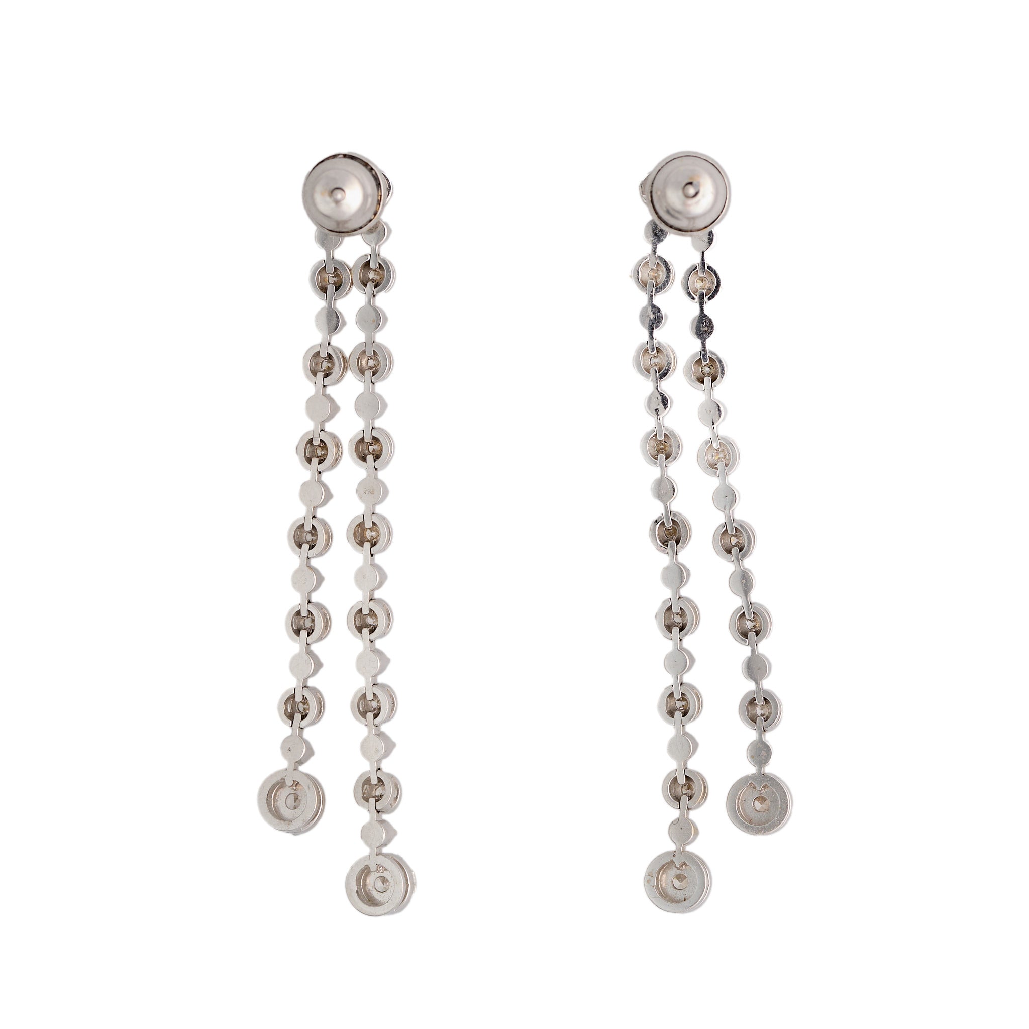 Diamond Drop Earrings-Charlotte Sayers Antique Jewellery