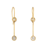 Diamond Drop Earrings-Charlotte Sayers Antique Jewellery