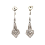Diamond Drop Earrings-Charlotte Sayers Antique Jewellery