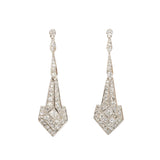 Diamond Drop Earrings-Charlotte Sayers Antique Jewellery