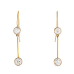 Diamond Drop Earrings-Charlotte Sayers Antique Jewellery