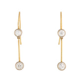 Diamond Drop Earrings-Charlotte Sayers Antique Jewellery