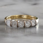 Diamond Five Stone Modern Ring-Charlotte Sayers Antique Jewellery