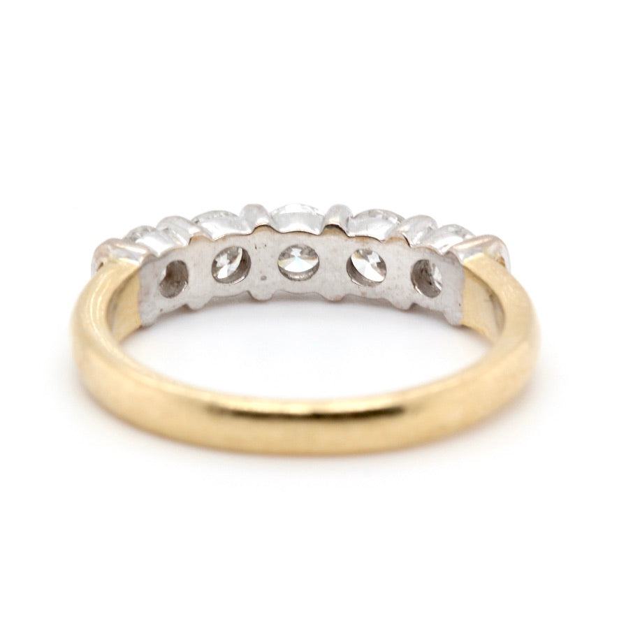 Diamond Five Stone Modern Ring-Charlotte Sayers Antique Jewellery