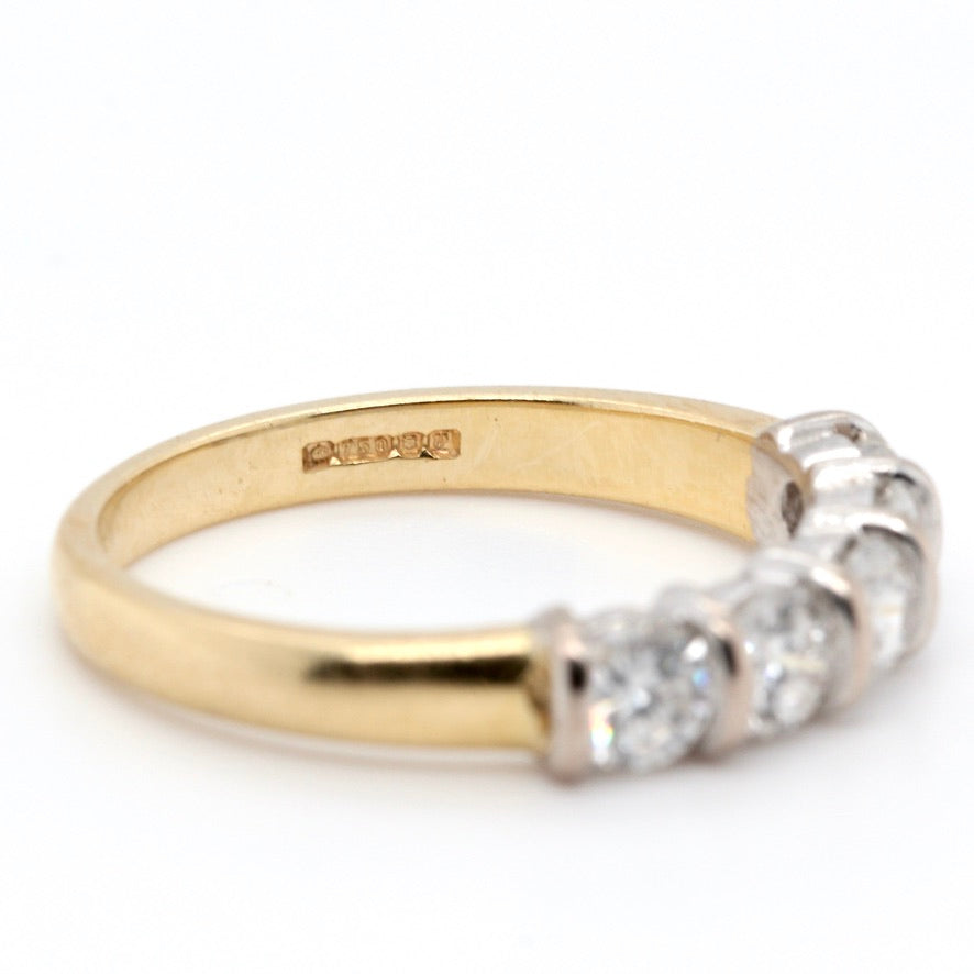 Diamond Five Stone Ring-Charlotte Sayers Antique Jewellery